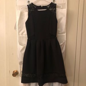 Black lace A line dress